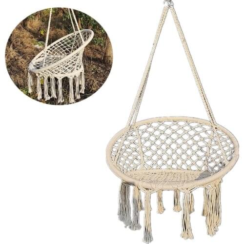 150KG Outdoor Hammock Nordic Indoor Egg Chair Swing Basket Tassel Swing Hanging Chair