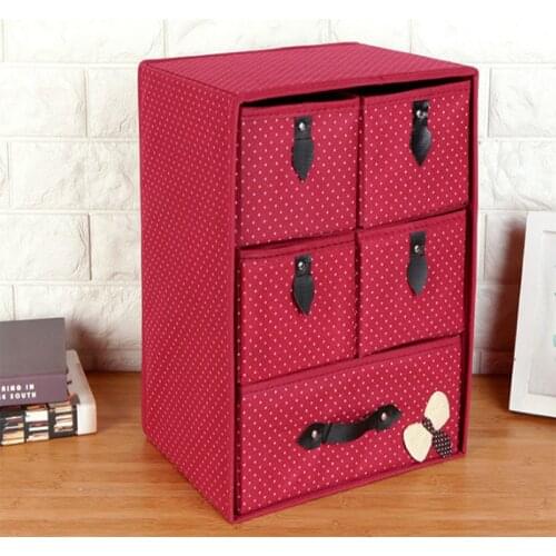Environmental protection 5 set bedroom underwear storage box drawer storage box jewelry box folding storage box A10948