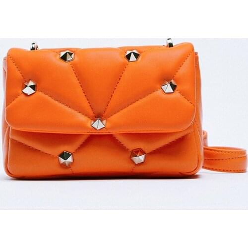 Bags 2021 New Womens Bags Fashion Rivet Stitching One-shoulder Rhombus Handbags Ladies Bags
