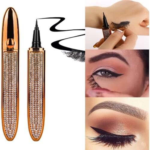 Magic Eyeliner Pencil Self-adhesive Eyelashes Fast Drying Long-lasting Waterproof Glue-free Magnetic-free Sweat-proof Eyeliner