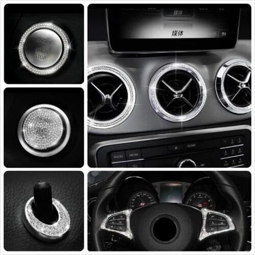 Diamond Control Air Outlet For Mercedes-Benz GLA200 CLA220CLA260 CLA200 Interior Decoration Stickers Central Car Accessories