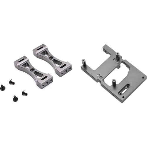 3 Pcs RC Car Part: 2 Pcs Metal Bracket & 1 Pcs Metal Steering Servo Warehouse Fixed Mounting Bracket