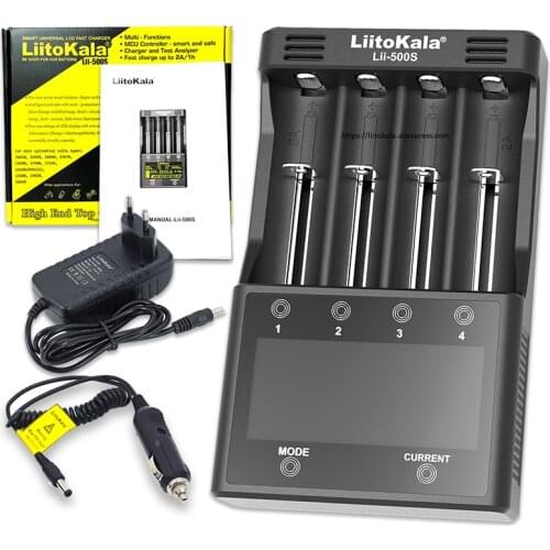 Liitokala Lii-500 Lii-PD4 Lii-500S Lii-402 3.7V 1.2V 18650 battery Charger 17355 21700 26650 AA 18350 18500 17500 25500 10440