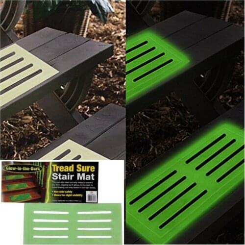 1/4/8pcs Non-slip Stair Tread Tape Luminous PVC Mat In Stair Car Glowed In The Dark Tape Stairs Tread Step Safety Luminous Tapes