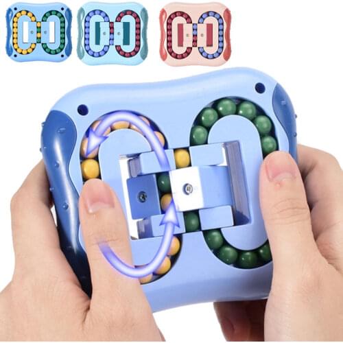 1PC Anti-Stress Rotating Magic Bean Fidget Toys Fingertip Adults Kids Stress Relief Toy Funny Educational Breakthrough Game
