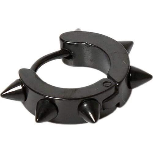 1Pc Fashion Stainless Steel Punk Rivet Ear Studs Spike Hoop Piercing Earrings For Women