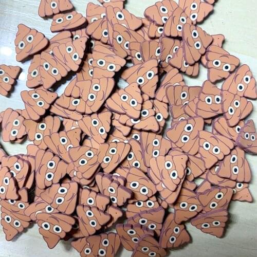 100g Cute Feces Polymer Slice Hot Clay Sprinkles Additives For Slime Filling Accessories Scrapbooking Craft DIY Decoration 10mm