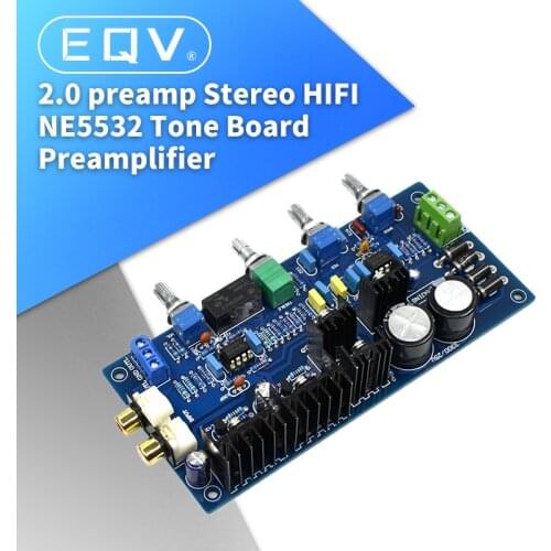 Free Shipping 2.0 preamp Stereo HIFI NE5532 Tone Board Preamplifier.Want good quality, please choose us