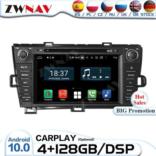 2 Din Android 10 Radio Receiver For Toyota Prius 2009 2010 2011 2012 2013 2014 2015 Audio Stereo Video Player CAR GPS Head Unit