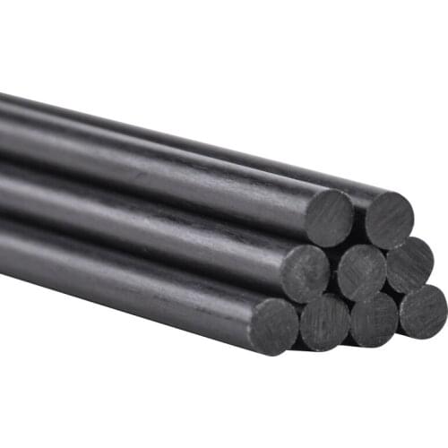 5 Pieces Of Carbon Fiber Rods With A Diameter 1mm To 12mm And a Length 500mm Are Used For RC Aircraft Frosting Rods