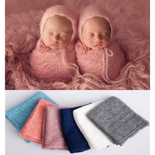 Wrap baby mohair newborn photography props accessories baby wrap blanket props newborn photo