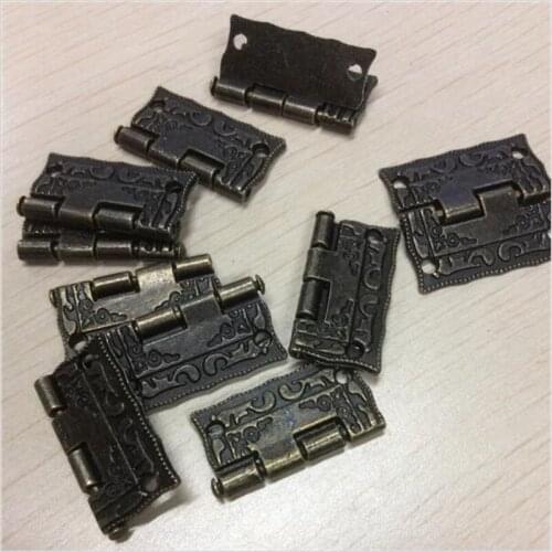 Cabinet Door Hinge,Door Butt Hinges For DIY Box,4 Holes Bronze Tone Bag Accessory,500Pcs,2.3cmx2.6cm