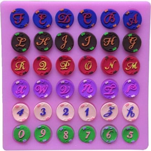 Food Grade Silicone Letters & Digital Shape For Silicone Cake Molds, Fondant Cake Decorate Chocolate Mould Handmade Soap Mold
