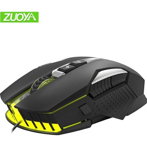 ZUOYA Gaming Mouse DPI adjustable LED bright wired Optical USB Gamer Mice Game Mause For PC Computer Laptop professional