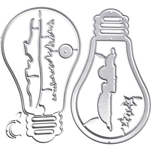 Bulb Drift Bottle Metal Cutting Dies Stencil DIY Scrapbooking Album Paper Card N0PA