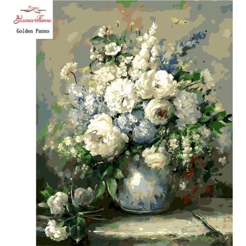 Golden Panno,Needlework,DIY DMC Cross stitch,Sets For Embroidery kit 14ct unprinted white flower cross-Stitching,christmas 930
