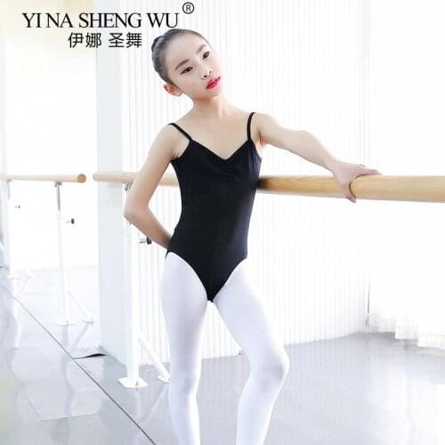 New Girls Camisole Ballet Leotard Dancewear Cotton Gymnastics Leotard Strap Ballet Leotard Dress Child Ballet Practice Clothes