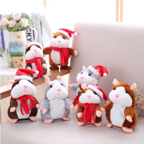New Cute Cheeky Hamster Talking Pet Soft Toy Cute Sound Christmas Kid Gift High Quality Smart Plush Hamster Doll