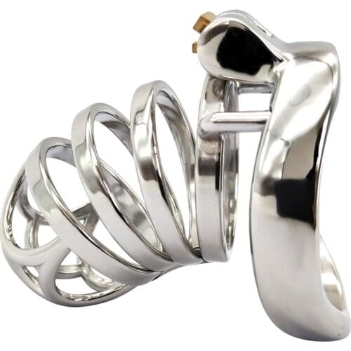 New CB6000 Chastity Lock Stainless Steel Metal Chastity Device Male Anti Derailment Chastity Device Penis Cage Alternative Toys