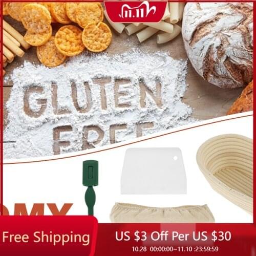 Oval Round Natural Rattan Fermentation Bread Basket Banneton Dough Wicker Rattan Mass Proofing Proving Baskets Rattan with Cover