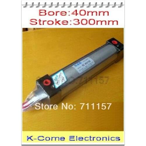 Airtac Type 40mm Bore 300mm Stroke 1/4" BSP Standard Pneumatic Air Cylinder SC 40*300 40X300 Single Rod Cylinders 40-300