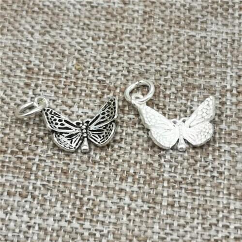 925 Sterling Silver Butterfly Charms Pendants for Bracelet Necklace