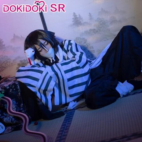 DokiDoki-SR Anime Cosplay Demon Slayer: Kimetsu no Yaiba Cosplay Iguro Obanai Costume Kimetsu no Yaiba Costume Men Iguro Obanai