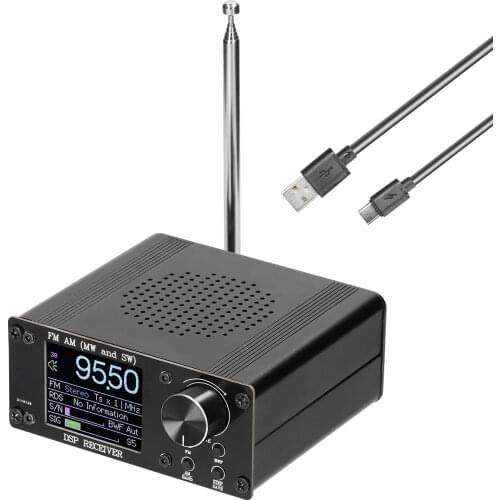 50KHz-200MHz Malachite SDR Shortwave Radio Malahit DSP 3.5 Inch Press Sn DSP SDR HAM Receiver Radio Noise Rreduction Software