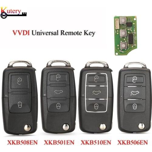 Kutery XKB501EN XKB508EN VVDI Remote Smart Car Key English Version For VW B5 Xhorse Series Universal Remote Control 2/3Buttons