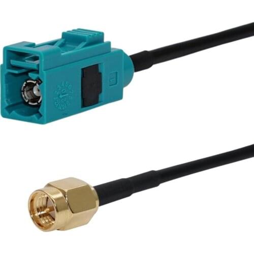 RF Cable SMA Male Plug Straight to Fakra Z Type Female Jack Straight Pigtail RG174