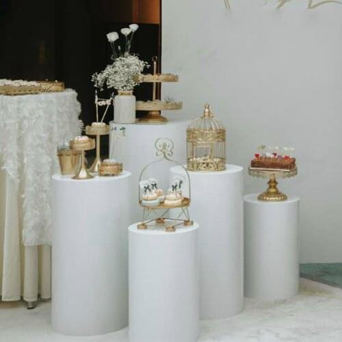 Wedding Chen Mei props iron cylinder sweet table decoration wedding cloth field welcome area birthday party column