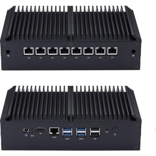 Latest New 8 Gigabit Lan Core i3 i5 i7 NIC Firewall Router AES-NI Fanless Computer,Support PFsense,Q800GE