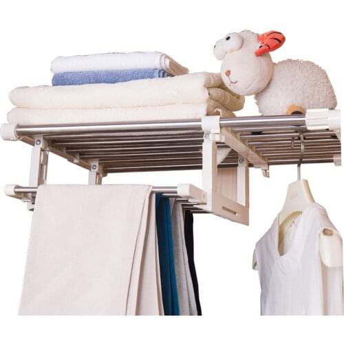 Wardrobe Partition Closet Organizer Storage Shelf Wall Mounted Rack Space Saver Wardrobe Shelves Adjustable DQ1517-Dxlili