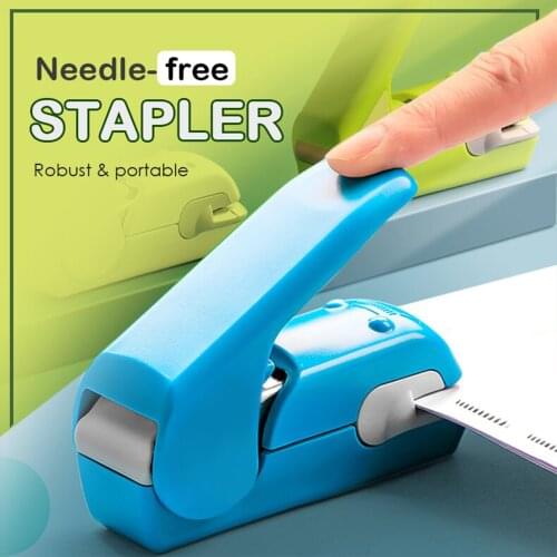 Staple Free Stapler Time Saving Effortless Needle Free Handhled Stapler Mini Portable Stapler Effortless Office School Supplies