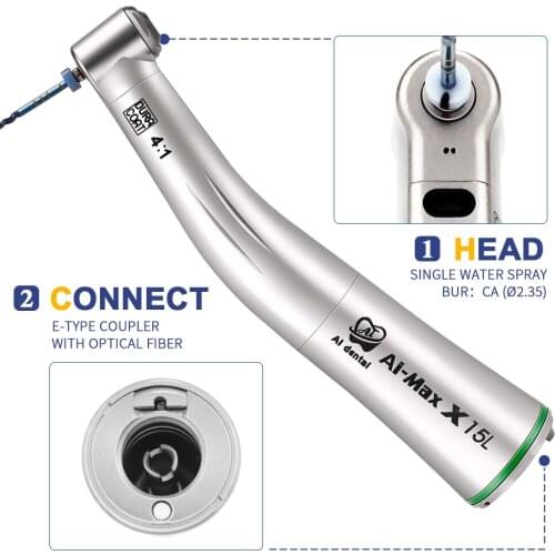 Dentist equipment 4:1 reduction low speed contra angle handpiece Ti-Max X15L instruments for endodontics treatment