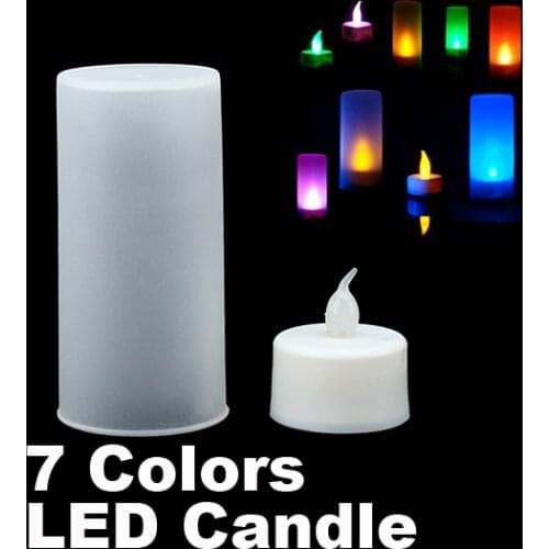 6/piece/lot New LED Electronic Color Change Flicker Candle Light smokeless tea light with lampshade For Home Decorative