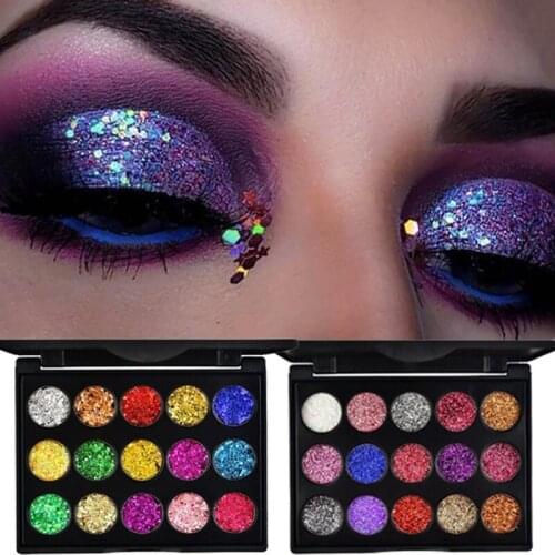 1 Box Of Glitter Eyeshadow Stage Show Makeup Sequins Sparkle Diamond Highlight Eyeshadow Powder Female Eye Makeup Cosmetics