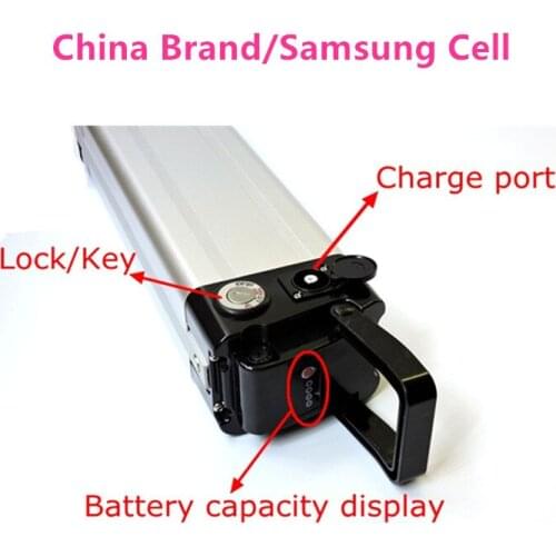 High capacity 36V 20ah 18ah 21ah 25ah Silver fish Top discharge battery Electric Bicycle Battery e scooter 36v 500W 1000W