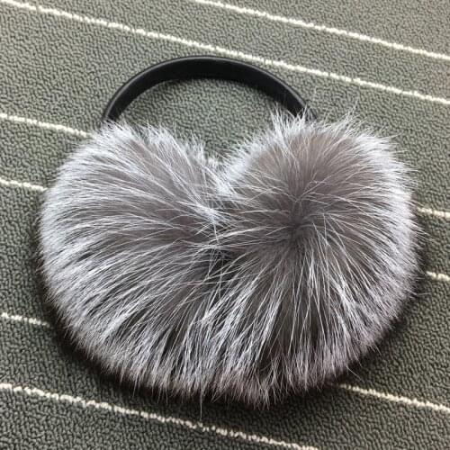 Winter Women Warm Real Fox Earmuffs Girls Earlap Ultralarge Imitation Ladies Plush Ear Muff