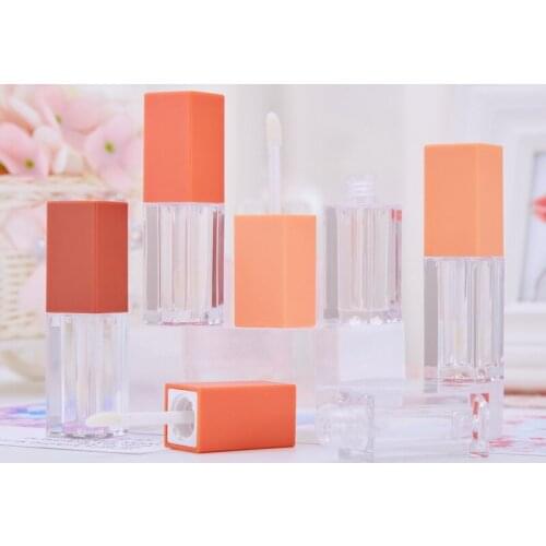 1pc 4ml Square Makeup Liquid Empty Lipstick Lip Gloss Tubes Storage Bottle Frosted Cosmetic Packaging Container