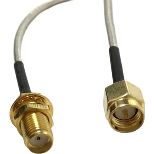 1PC wifi antenna cable SMA male to SMA female nut pigtail adapter semi-rigid cable RG405.086" 20cm/50cm/100cm wholesale