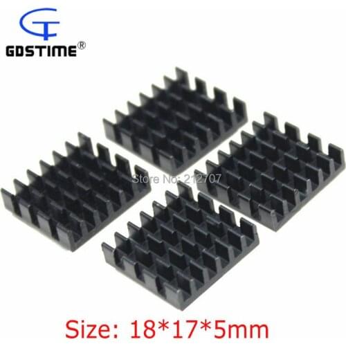 10Pcs Gdstime 18x17x5mm Aluminum Heat Sink Radiator Heatsink for CPU GPU Cooling