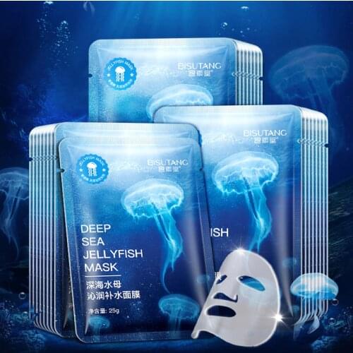 10pcs/lot Deepsea Jellyfish Mask Moisturizing Water Nourishment To Keep Smooth SkinCare Anti-Aging Oil-control Acne Treatment