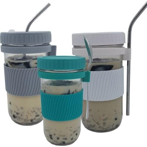 650ml Reusable Boba Cup Bubble Tea Cup Set Drinking Bottle with Lid Cap & Straw
