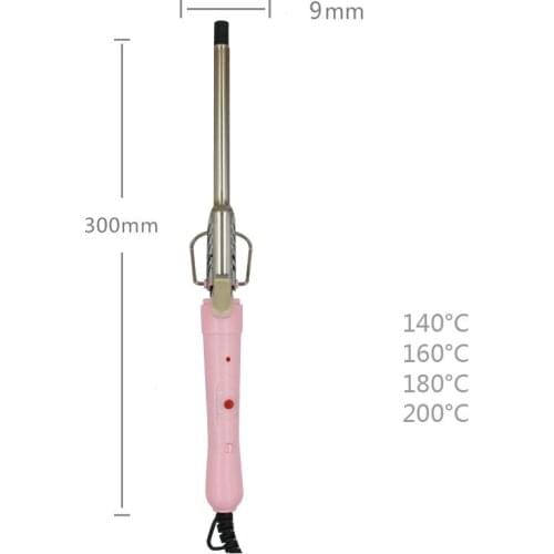 9mm Electric Hair Salon Curler Tool Ceramic Curling Iron Wand