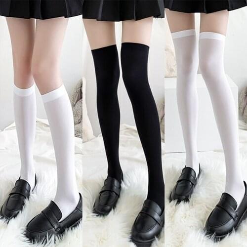 Girl stockings Nylon for ladies Black White Summer and autumn socks girls Skinny legs over the knee thigh Stocking