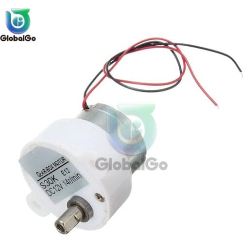 DC 12V Brushless Speed Control Motor High Torque Gear Geared Motor S30K Reduction Motor 14RPM 2 Wires for Electronic Toys Fan