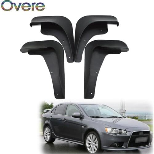 Overe Car Front Rear Mudguards For 2008 2009 2010 2011 Mitsubishi Lancer 9 With Side Skirt GTS Accessories Mud Flap Styling