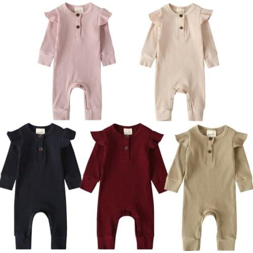 New 5Colors Baby Girl Boy Winter Clothes Knitted Long Sleeve Romper Jumpsuit Outfits