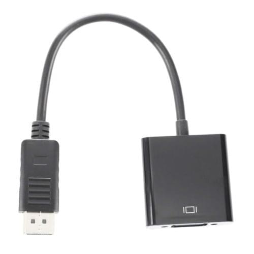 Top Deals Displayport DP Male To VGA Female Adapter Display Port Cable Converter Black